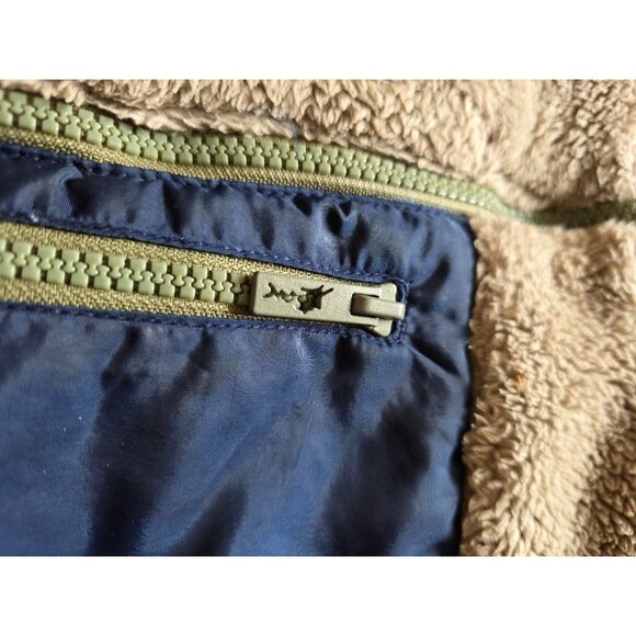 Tommy Bahama Boys Sherpa Jacket Size L 12 Blue & Tan Polyester - Picture 5 of 6